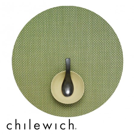 Chilewich Set Rund Basketweave gras grün