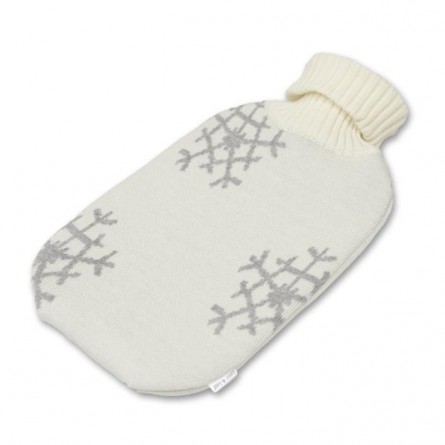 Lenz und Leif Wärmflasche Snowflake weiß/grau