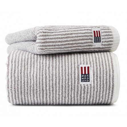 Lexington Handtuch Original Towel Striped grau/weiß gestreift (4 Größen)