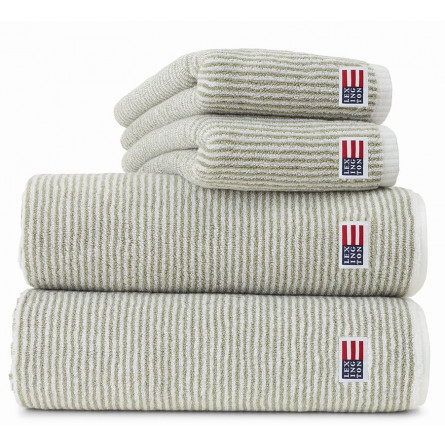 Lexington Handtuch Original Striped - Vintagegreen/White 