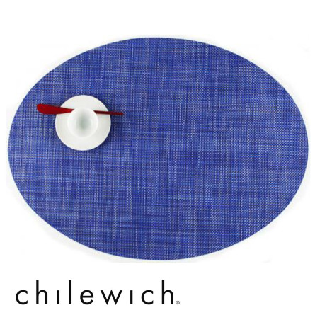 Chilewich Set Oval Mini Basketweave blueberry 2-er Set