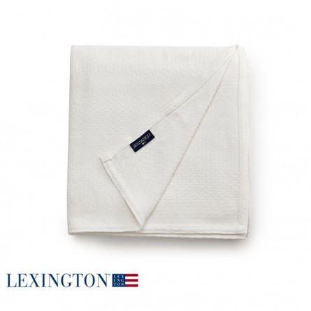 Lexington Bettüberwurf Structured Cotton in weiß