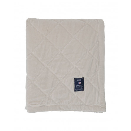 Lexington Plaid Quilt Velvet Bedspread Creme 2 Grossen