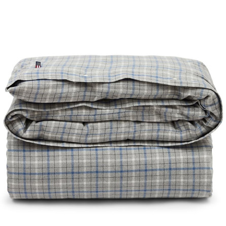 Lexington Bettbezug Checked Cotton Flannel gray/blue