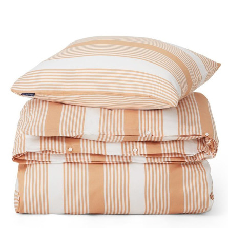 Lexington Bettwäsche Beige/White Striped Cotton Sateen