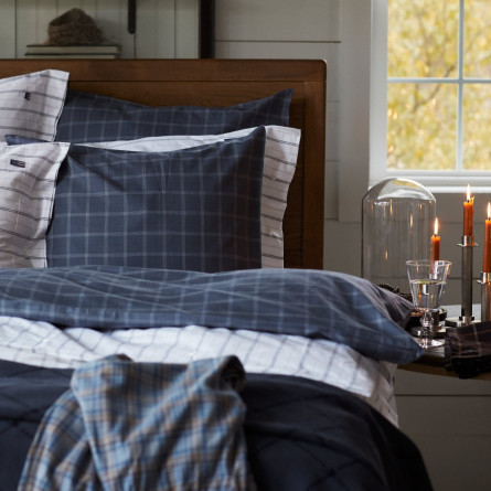 Lexington Checked Lyocell/Cotton Pin Point Oxford Bettwäsche