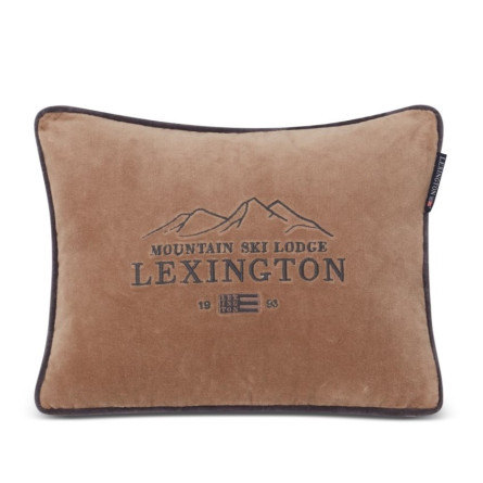 Lexington Ski Lodge Organic Cotton Velvet Dekokissen 30x40
