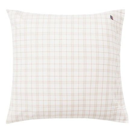 Lexington White/Beige Cecked Lyocell/Cotton Kissenbezug 80x80