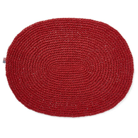 Lexington Oval Paper Straw Platzset Rot, 35x45cm