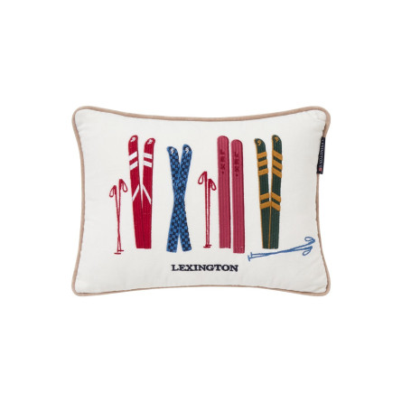 Lexington Skis and Poles Organic Cotton Velvet Dekokissen 30x40 cm