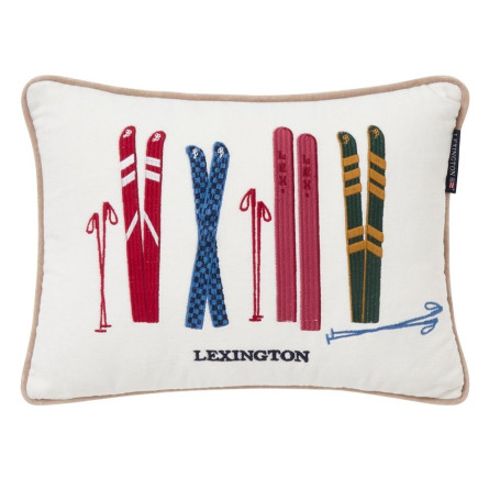 Lexington Skis and Poles Organic Cotton Velvet Dekokissen 30x40 cm
