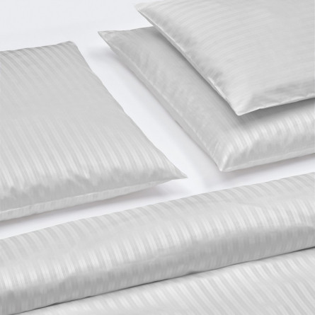 Christian Fischbacher Bettbezug Satin AVENUE grau 155x220
