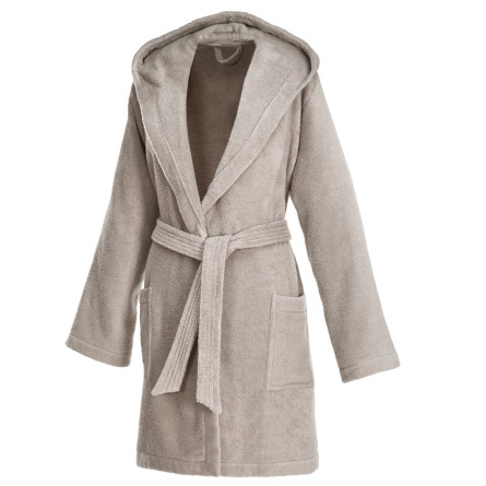 Weseta Damen Kapuzenbademantel kurz Dreamflor Sand (92) XS