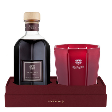 Dr.Vranjes Geschenkbox Raumduft Rosso Nobile 500 ml & Kerze 500 gr