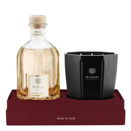 Dr.Vranjes Geschenkbox Raumduft Rosa Tabaco 500 ml & Kerze 500 gr