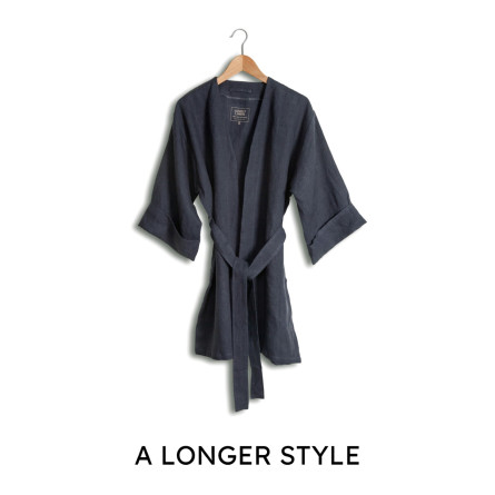 Lovely Linen Kimono lang LOVELY KIMONO dark grey