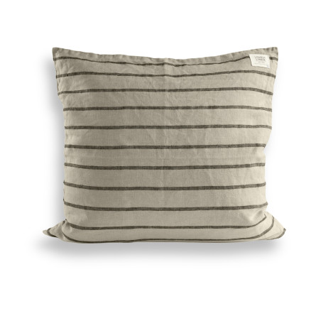 Lovely Linen Dekokissenbezug MISTY stripe black