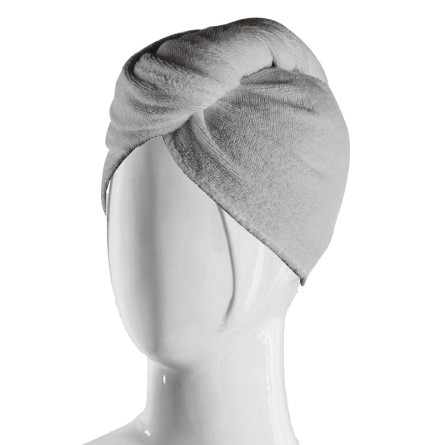 Abyss & Habidecor Hair Towel SPA gris 25 x 68