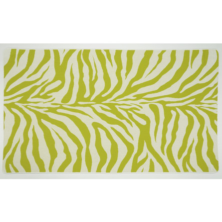 Abyss & Habidecor Zebra Strandtuch 100x200/ apple green