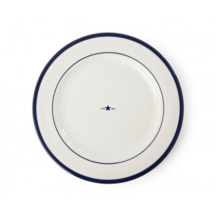 Lexington 4-er Set Speiseteller Star blau