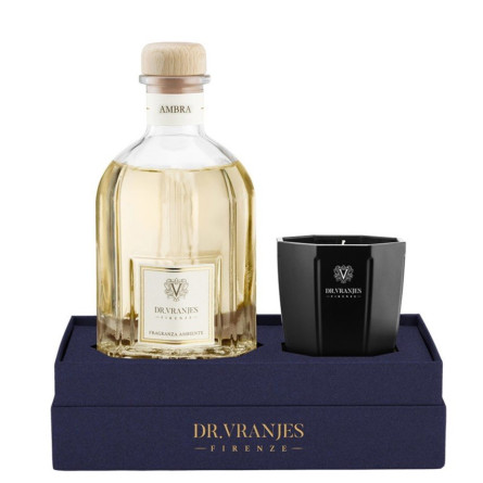 Dr. Vranjes Geschenkset Ambra Raumduft 250 ml & Duftkerze 80 gr.