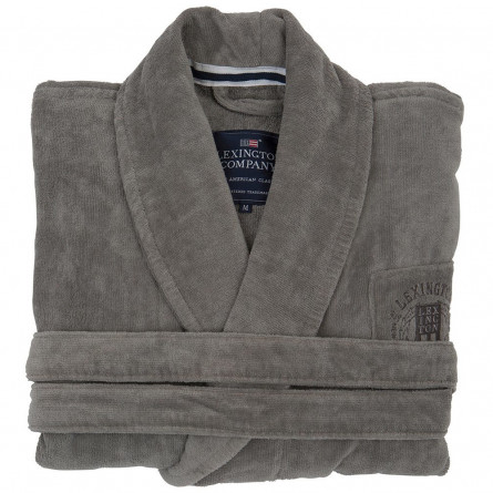 Lexington Bademantel Hotel Velour Robe grau