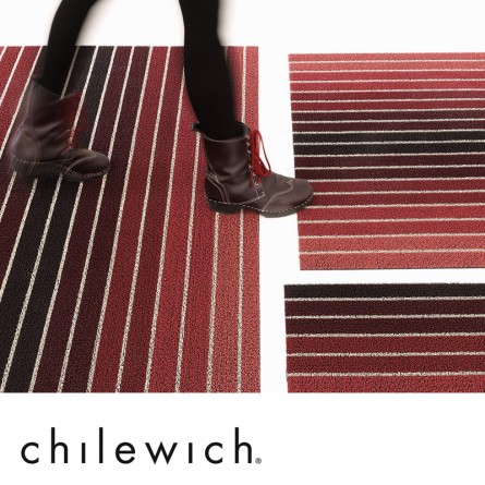 Chilewich Teppich Block Stripe cranberry 