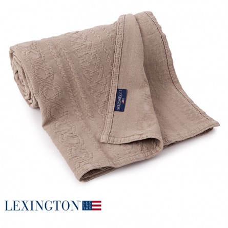 Lexington Bettüberwurf Braid Stonewashed beige