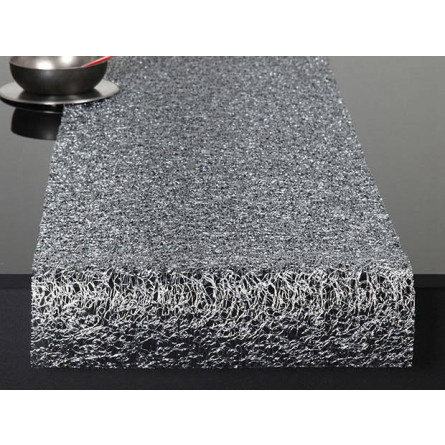 Chilewich Tischläufer Metallic Lace silber (33x178 cm)