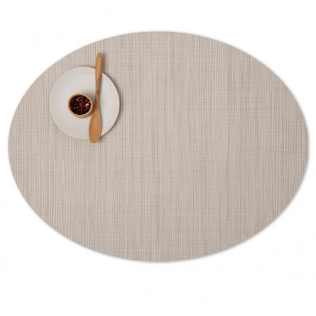 Chilewich Tischset Bamboo oval chino EINZELSTÜCK