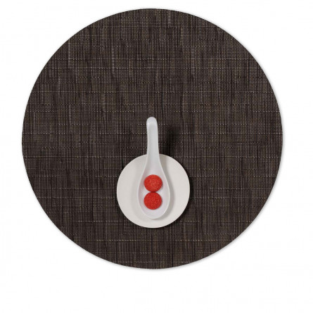 Chilewich Tischset Bamboo rund chocolate