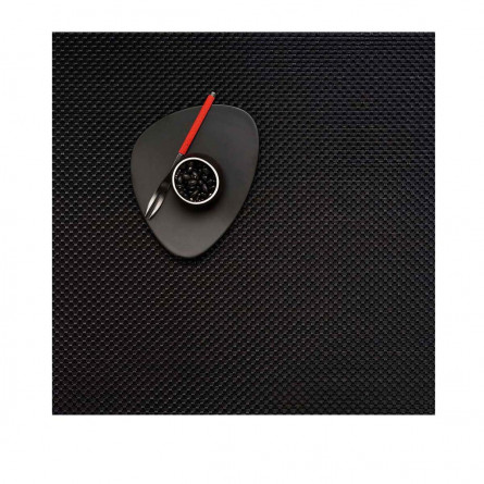 Chilewich Tischset Basketweave quadratisch schwarz