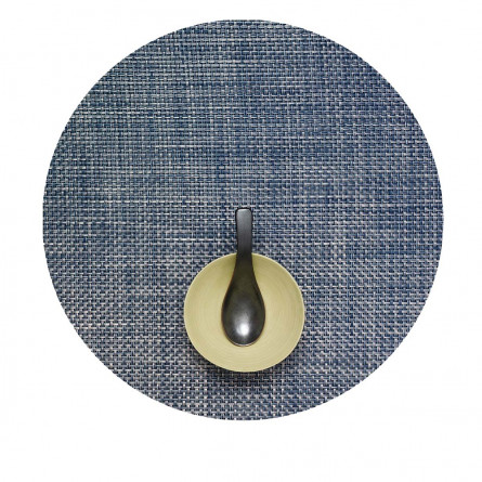 Chilewich Tischset Basketweave rund denim EINZELSTÜCK