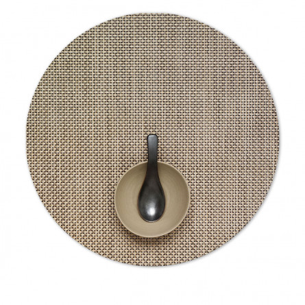 Chilewich Tischset Basketweave rund latte 