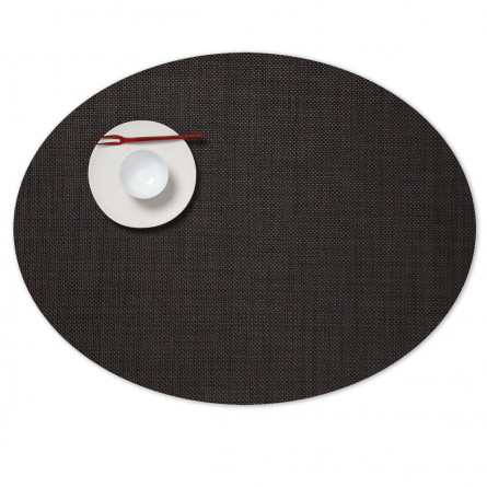 Chilewich Tischset Mini Basketweave oval espresso