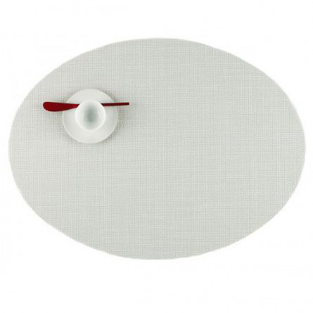 Chilewich Tischset Mini Basketweave oval sandstone EINZELSTÜCK