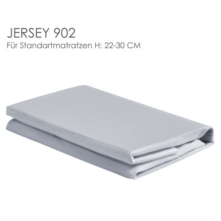 Christian Fischbacher Spannbettlaken JERSEY UNI 902/ Col.025 grau Matratzenhöhe 22 cm