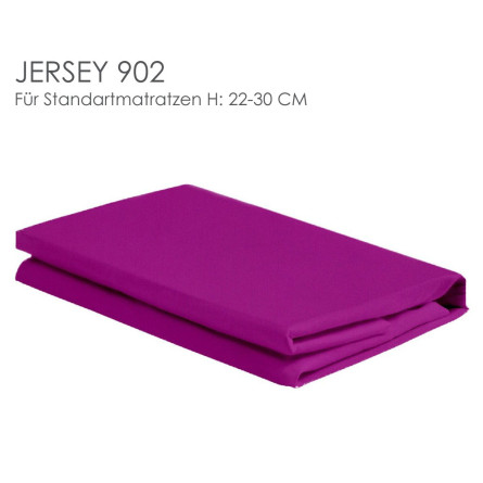 Christian Fischbacher Spannbettlaken JERSEY UNI TREND 902/ Col.632 purpur Matratzenhöhe 22-30 cm
