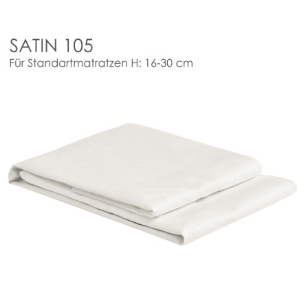 Christian Fischbacher Spannbettlaken SATIN 105/ Col.207 ivoire Matratzenhöhe 16-30 cm