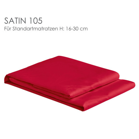 Christian Fischbacher Spannbettlaken SATIN 105/ Col.292 rot Matratzenhöhe 16-30 cm