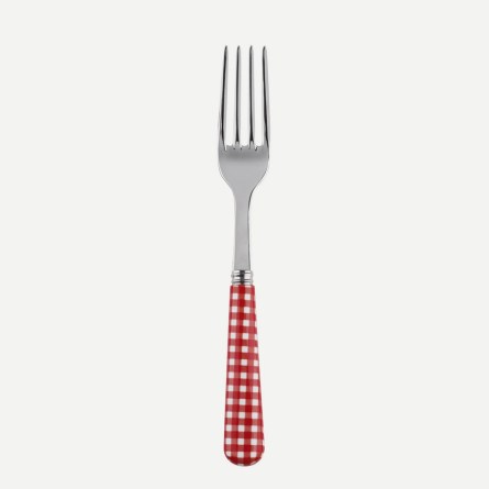 Sabre Dessertgabel Vichy rot (L: 14 cm) EINZELSTÜCK
