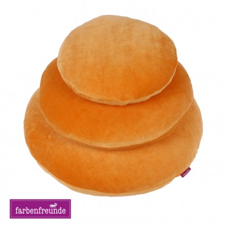 Farbenfreunde Dekokissen rund soft orange