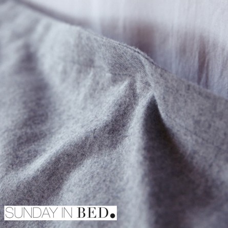 Sunday in Bed Bettwäsche Flanell grau
