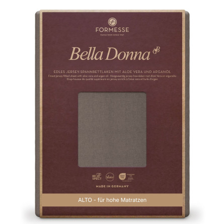Formesse Spannbettlaken Bella Donna Jersey Alto Trüffel (0126)