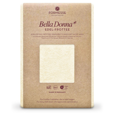 Formesse Spannbettlaken Bella Donna Edel-Frottee natur