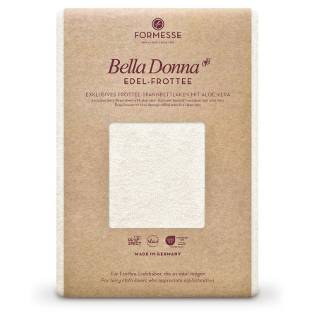Formesse Spannbettlaken Bella Donna Edel-Frottee wollweiß 