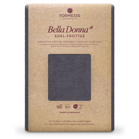 Formesse Spannbettlaken Bella Donna Edel-Frottee anthrazit