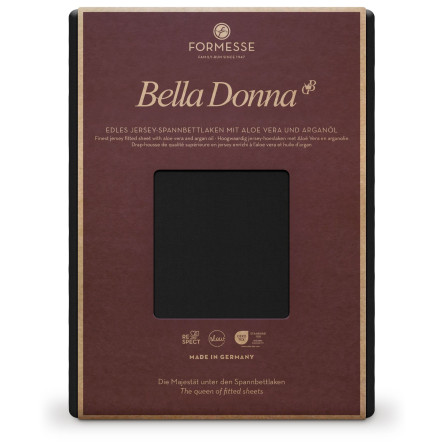 Formesse Spannbettlaken Bella Donna Jersey Schwarz (0101)