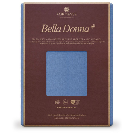 Formesse Spannbettlaken Bella Donna Jersey Meeresblau (0208)