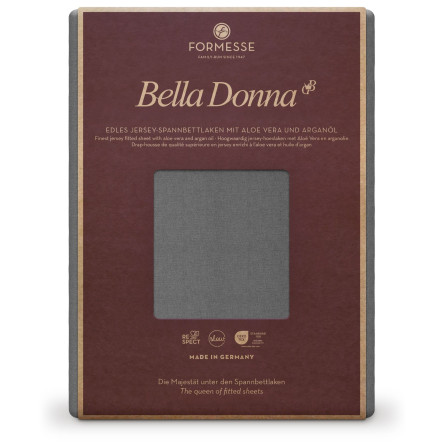 Formesse Spannbettlaken Bella Donna Jersey Hellanthrazit (0215)